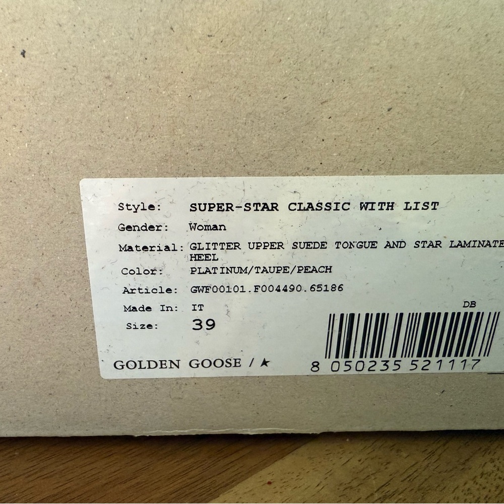 Authentic Golden Goose Glitter Sneakers, size 39. - Picture 2 of 4